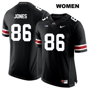 Women's NCAA Ohio State Buckeyes Dre'Mont Jones #86 College Stitched Authentic Nike White Number Black Football Jersey YR20P72TB